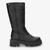 Charlotte botas de piel con forro interior de pelo. negro