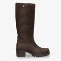 Padua botas de piel con forro interior de pelo. marron