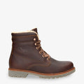 P03 Aviator botas de piel con forro interior de algodón. castaño