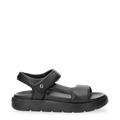 Bruna sandalias de piel con forro interior de piel. negro