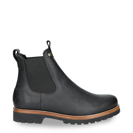 Burton Igloo botín de piel con forro interior de pelo natural. negro