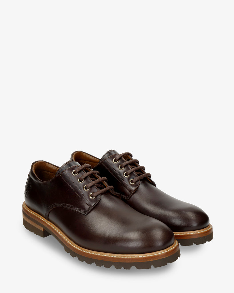 Elio zapatos de piel con forro interior de piel. marron