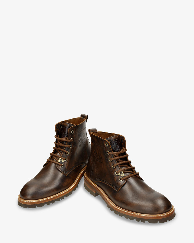 Emery botín de piel con forro interior de piel. cuero