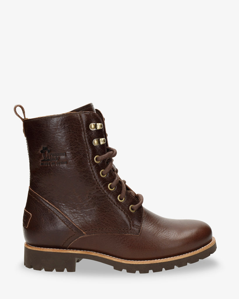 Fara Igloo Trav botas de piel con forro interior de pelo natural. marron