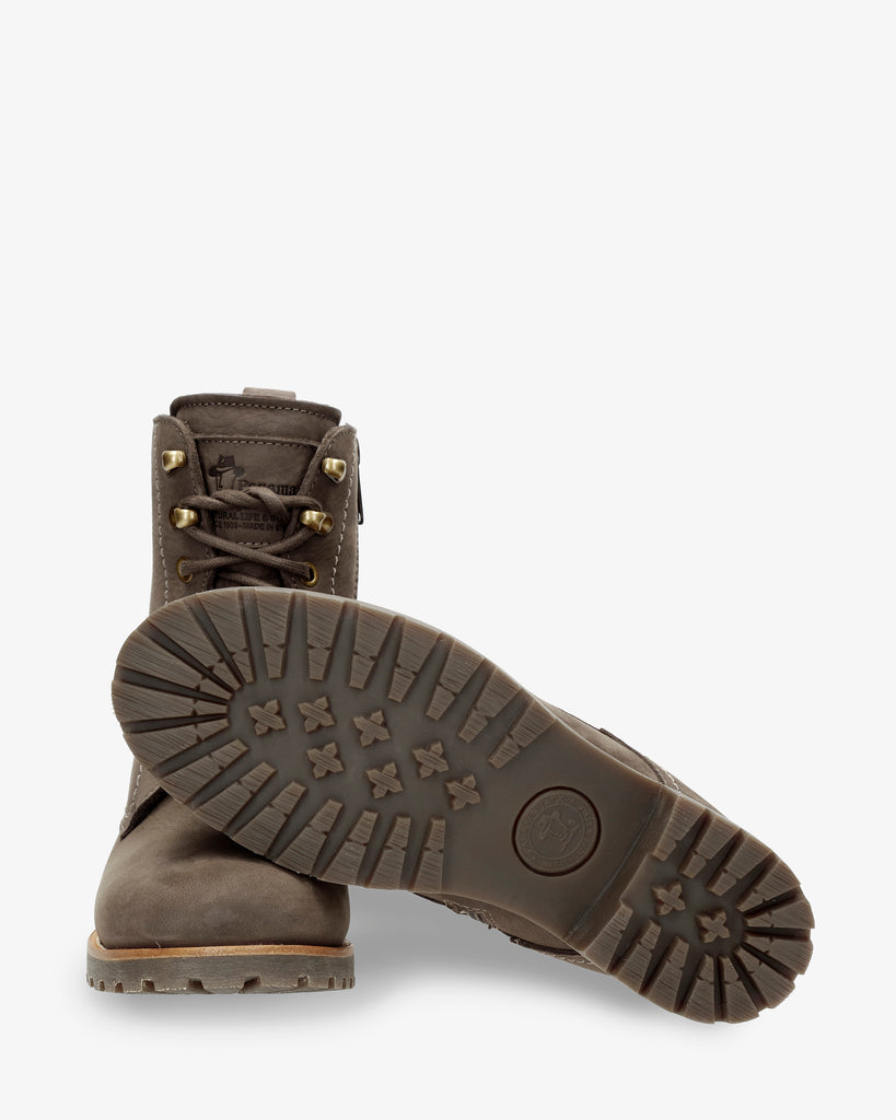 Fara Igloo Trav botas de piel con forro interior de pelo natural. gris