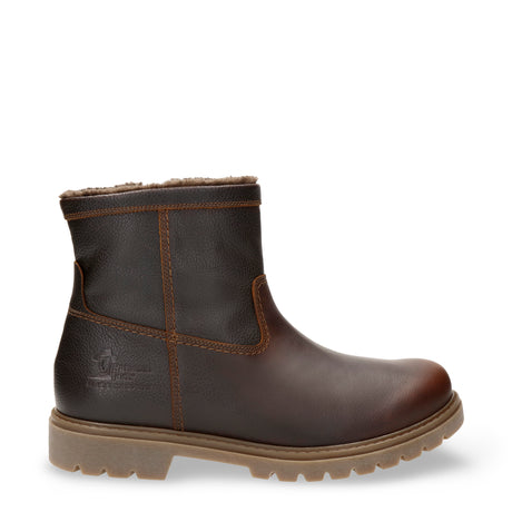 Fedrik botas de piel con forro interior de pelo. castaño