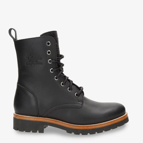 Frisia botas de piel con forro interior de piel. negro