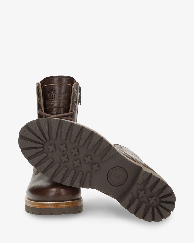 Frisia botas de piel con forro interior de pelo. marron