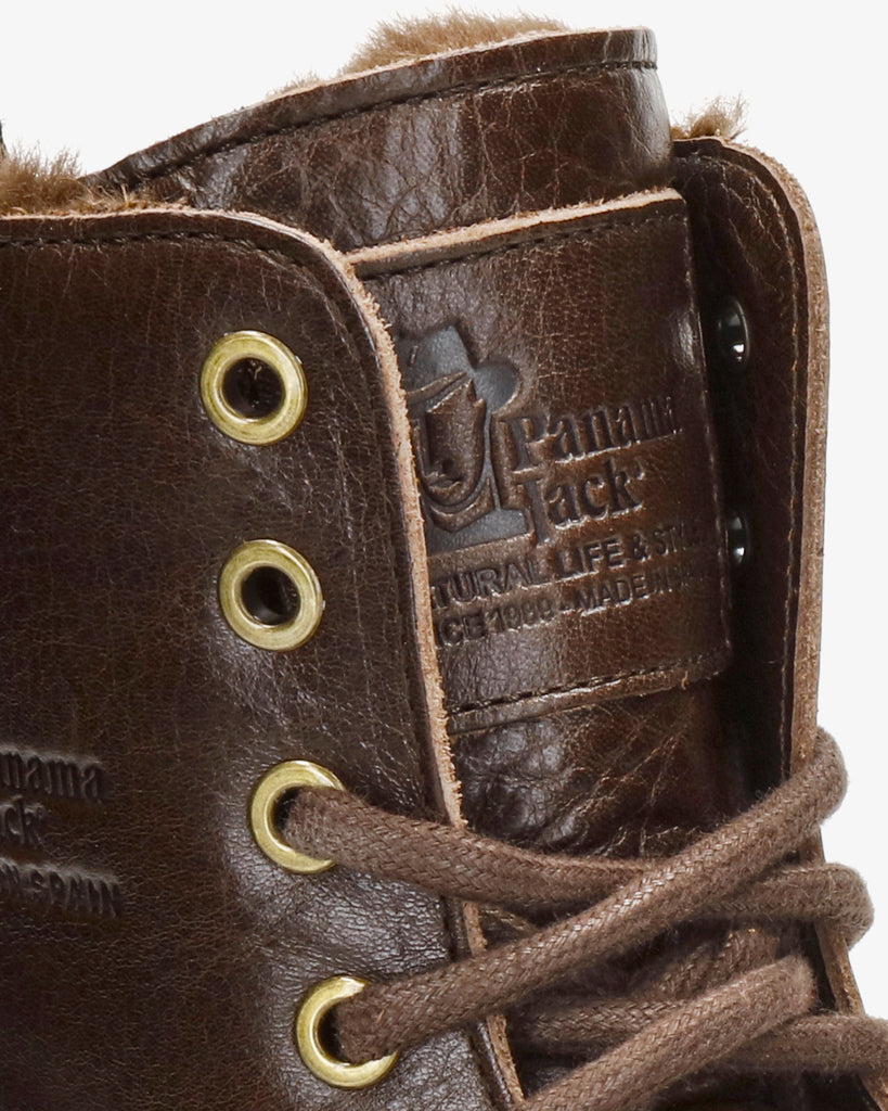 Frisia botas de piel con forro interior de pelo. marron