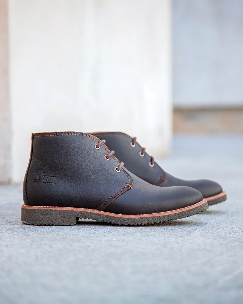 Gael botines de piel con forro interior de piel. castaño