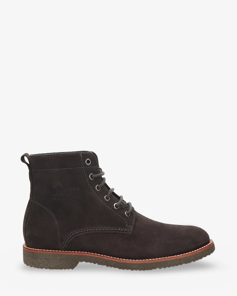 Glasgow botín de piel con forro interior de piel. gris