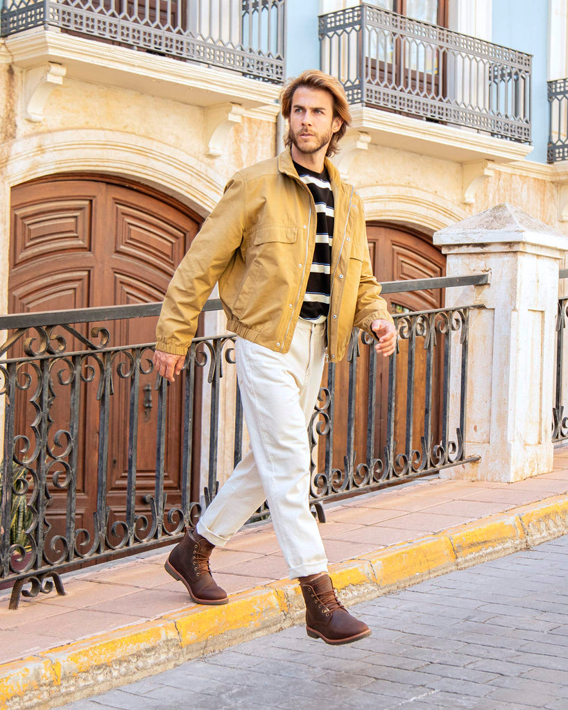 Glasgow Igloo botines de piel con forro interior de pelo natural. cuero