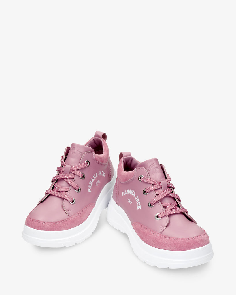Hilda sneakers de piel con forro interior de piel. rosa