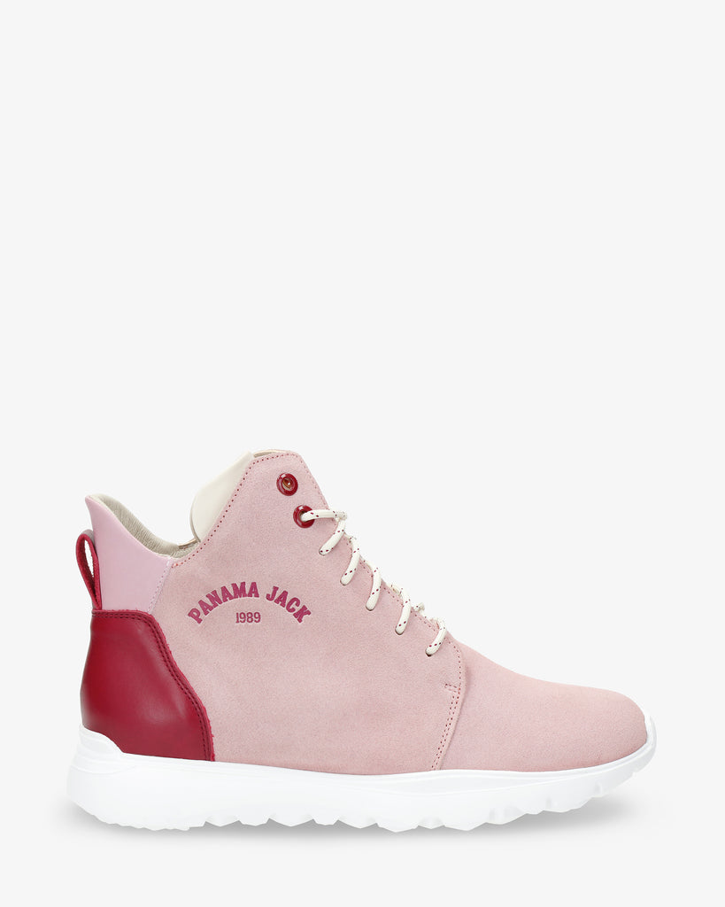 Jayla sneakers de piel con forro interior de piel. rosa