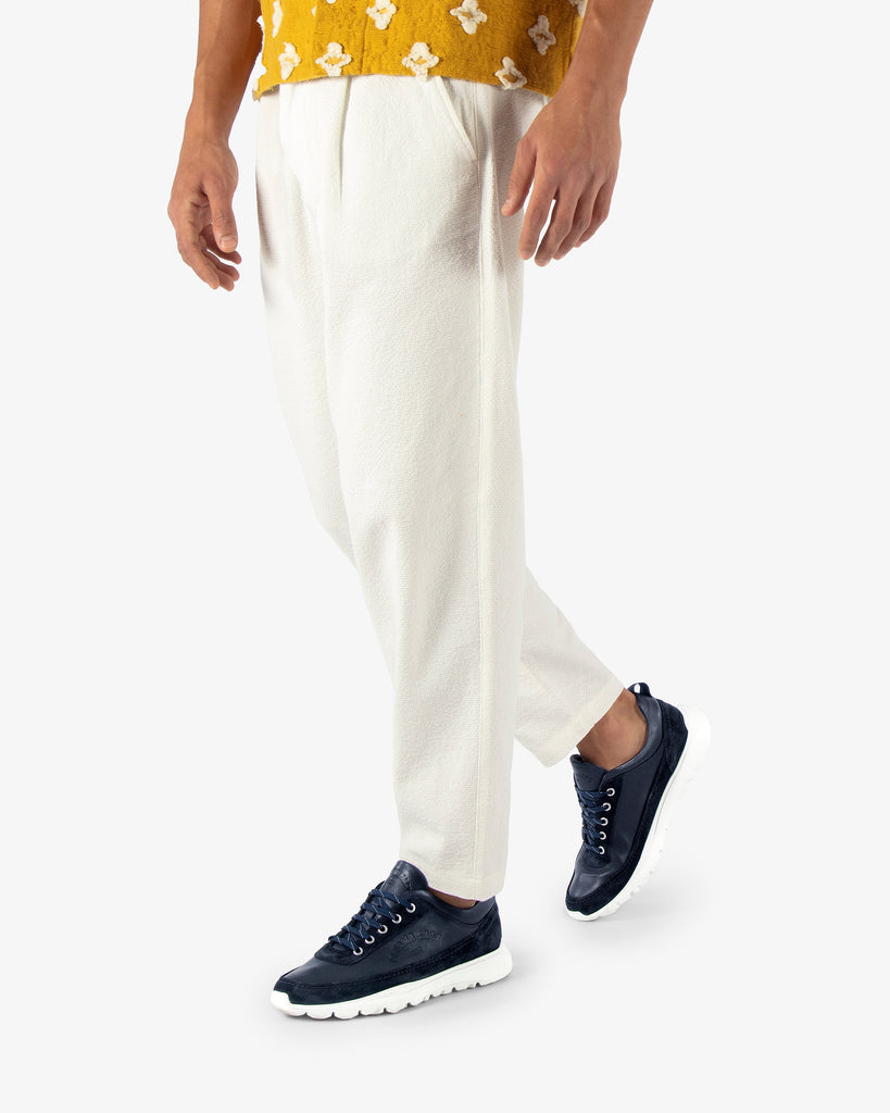 Jensen sneakers de piel con forro interior de piel. marino