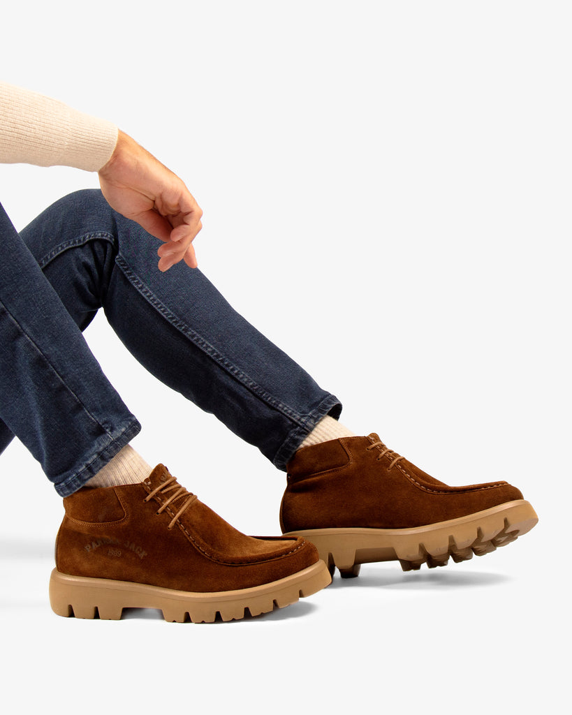 Lucca botín de piel con forro interior de piel. cuero