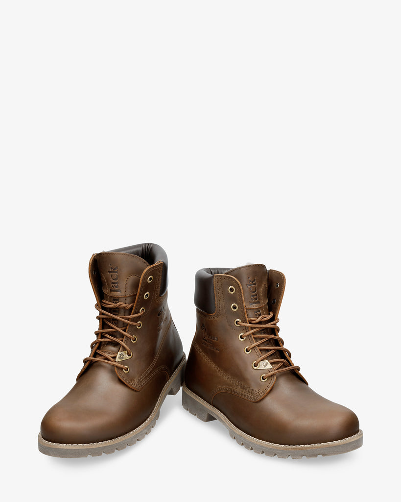 Panama 03 Igloo botas de piel con forro interior de pelo natural. cuero