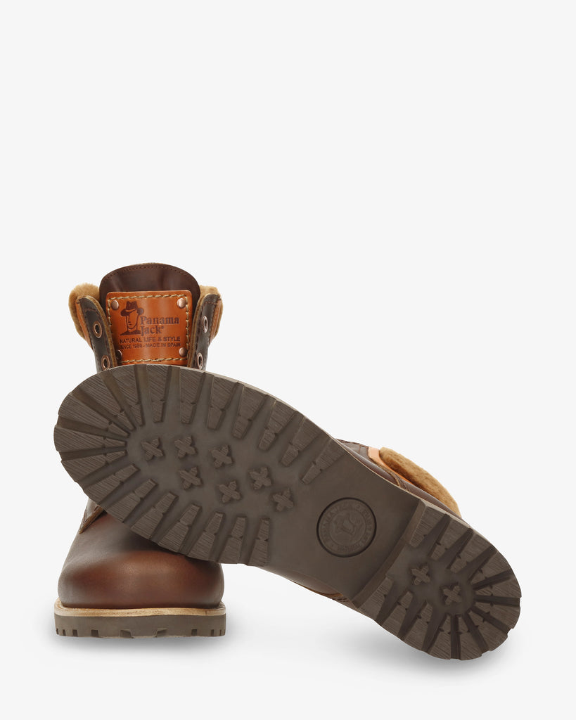 Panama 03 Igloo Trav botas de piel con forro interior de pelo natural. cuero