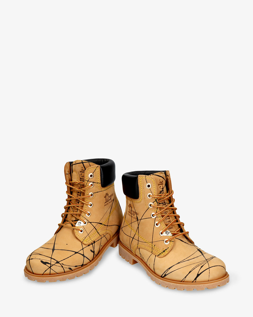 Panama 03 Ink botas de piel con forro interior de piel. vintage