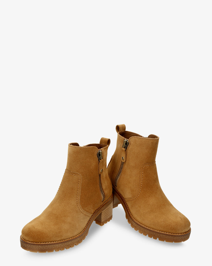 Pauline botines de piel con forro interior de piel. cuero