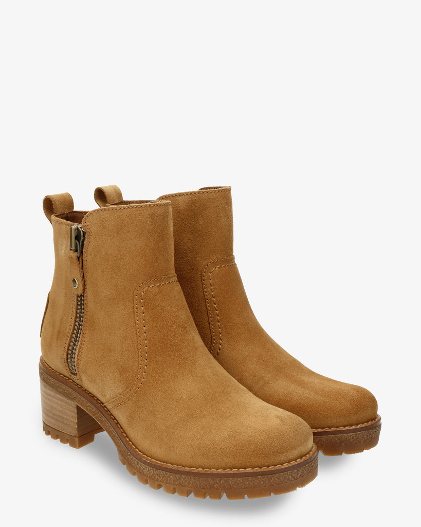 Pauline botines de piel con forro interior de piel. cuero