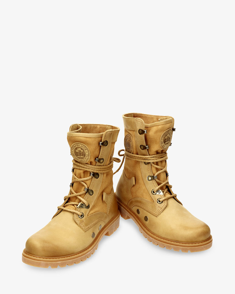 Route Boot botas de piel con forro interior de tejido. vintage