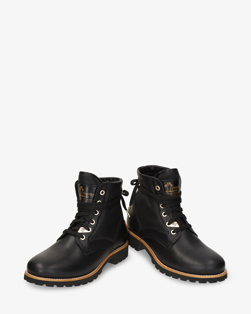 Route Boot Reporter Igloo Trav botas de piel con forro interior de pelo natural. negro