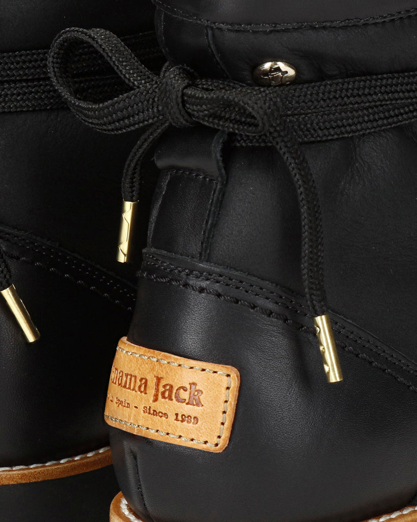 Route Boot Reporter Igloo Trav botas de piel con forro interior de pelo natural. negro