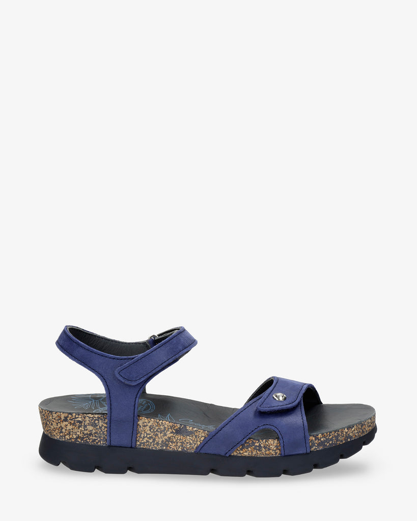 Sulia sandalias de piel con forro interior de piel. marino