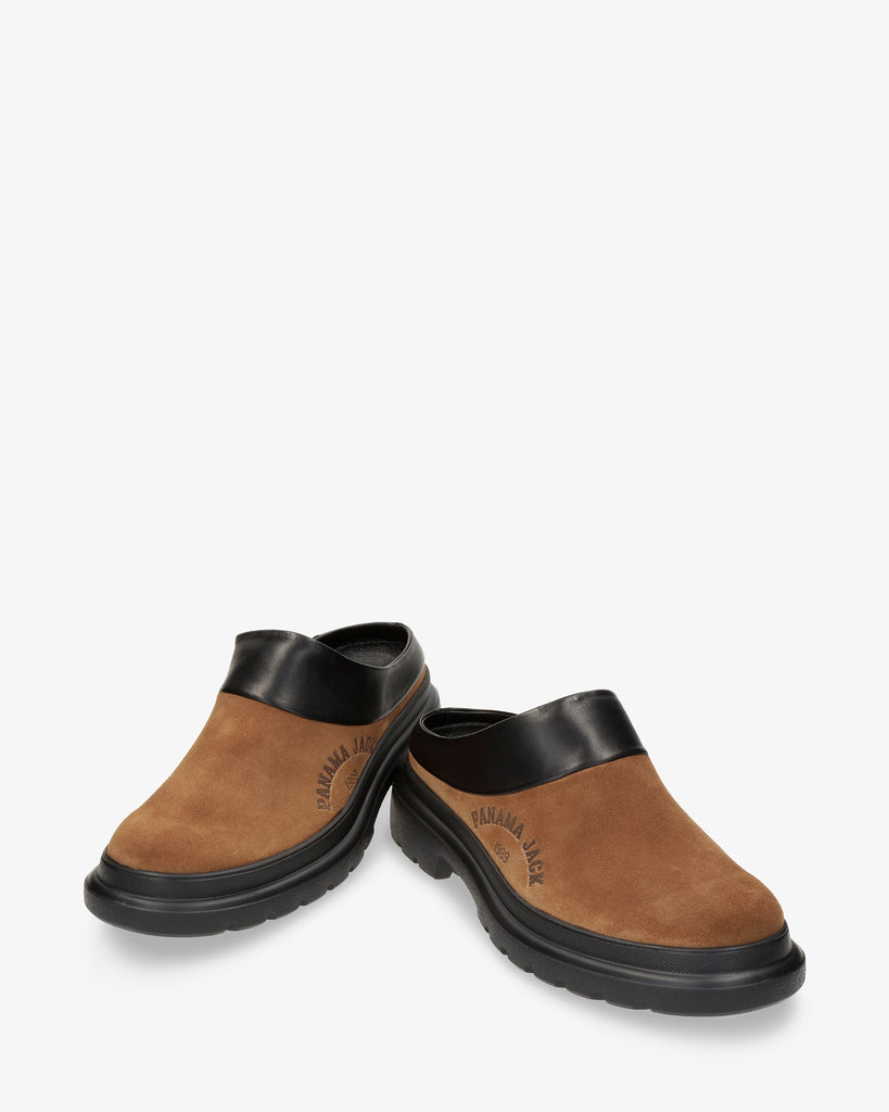 Theo zueco de piel con forro interior de piel. cuero