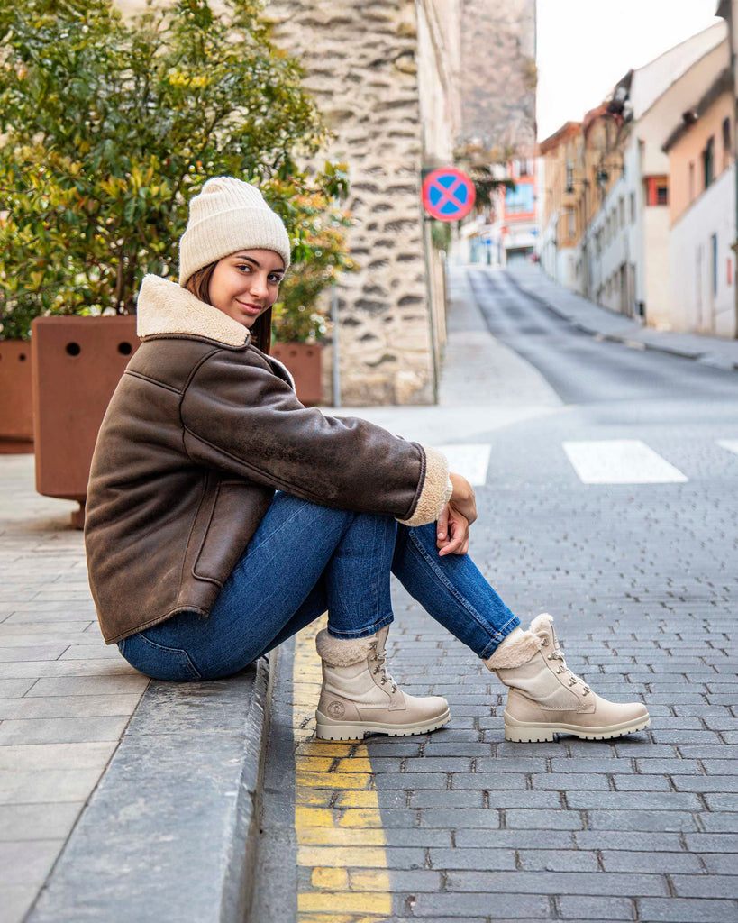 Tuscani Gtx botas de piel con forro interior de gore-tex®. crudo