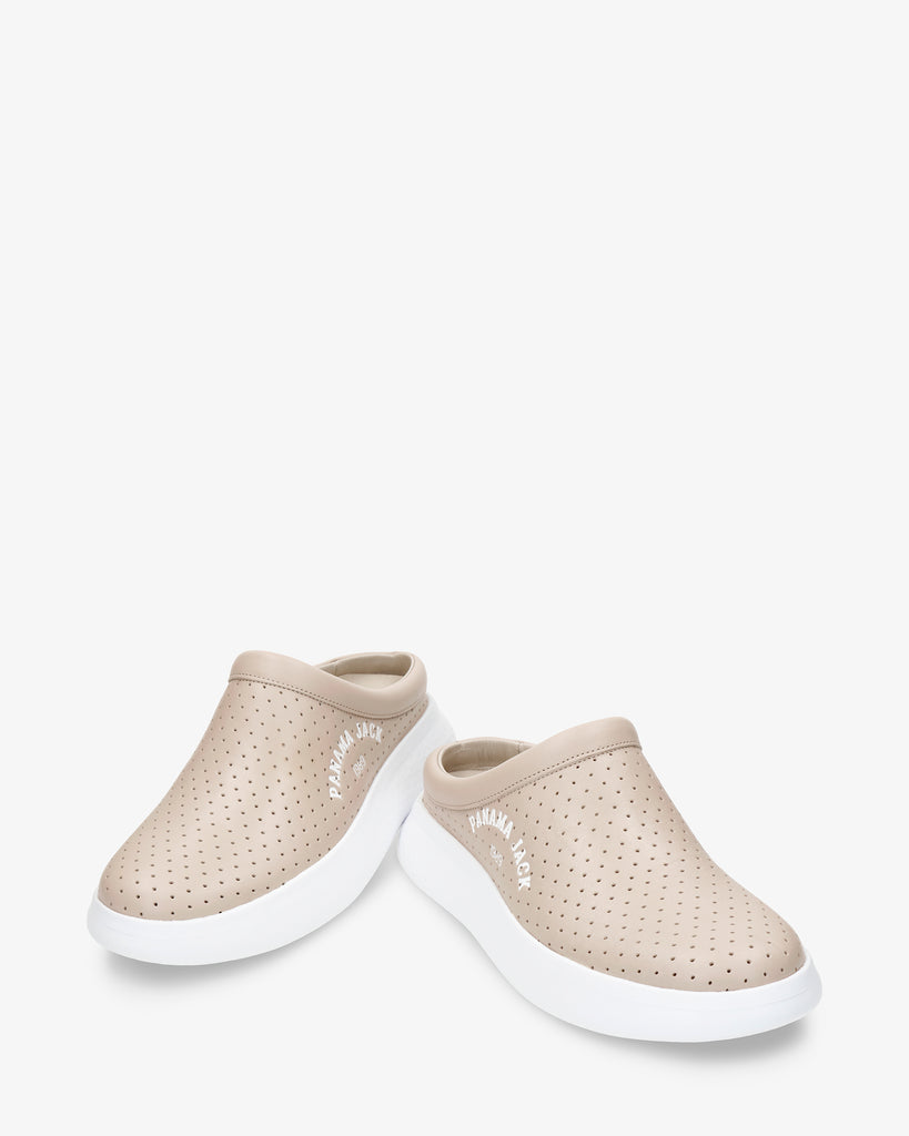 Yannick zueco de piel con forro interior de piel. taupe