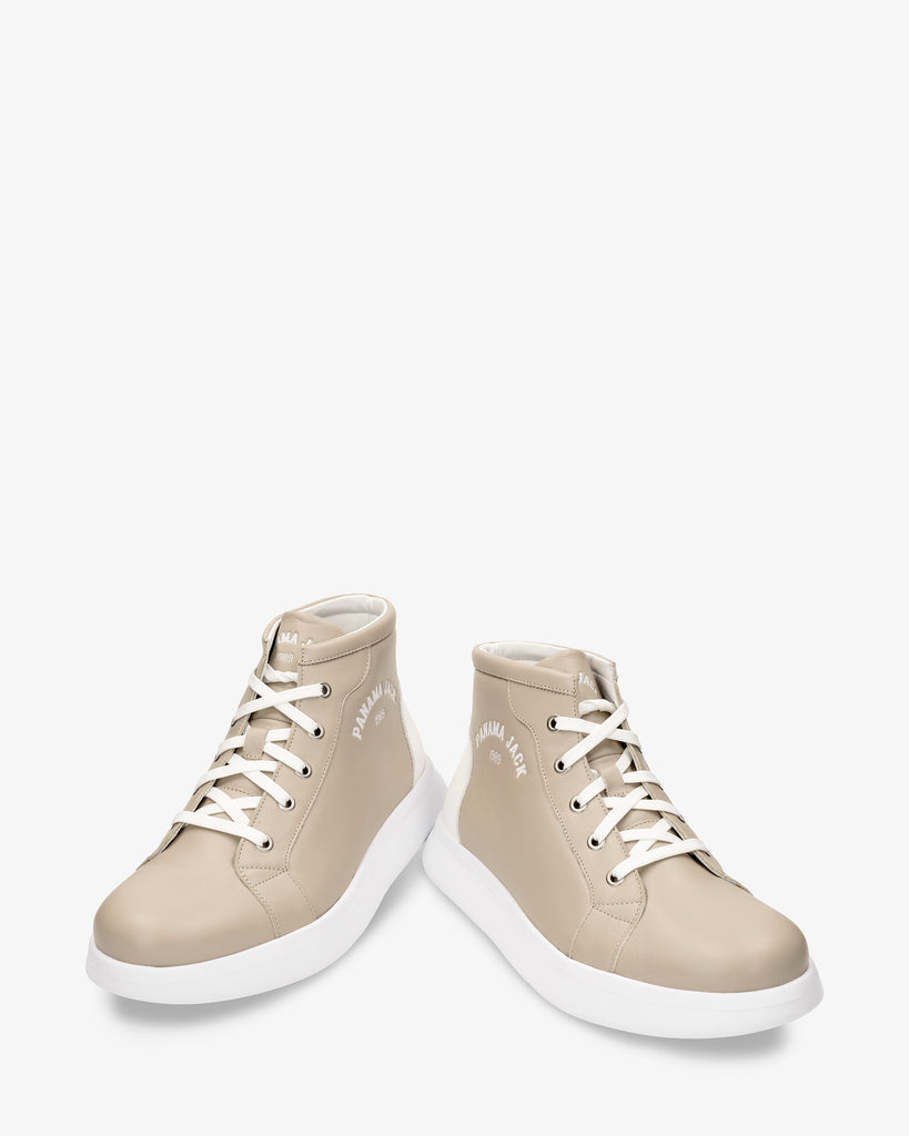 Yaron botines de piel con forro interior de piel. taupe