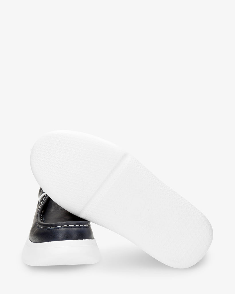 Yera zapatos de piel con forro interior de piel. marino