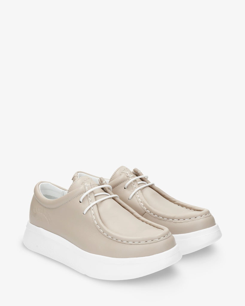 Yera zapatos de piel con forro interior de piel. taupe