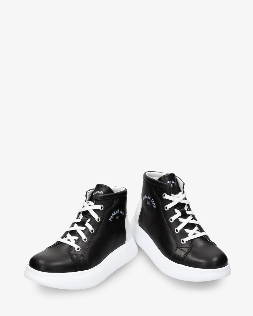 Yumbel botines de piel con forro interior de piel. negro